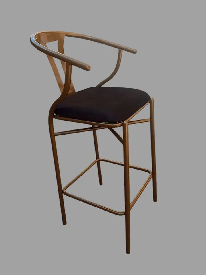 كرسي بار مودرن مصنوع من ستيل دهان الكتروستاتيك و قماش قطيفة عالي الجودة MS-13032