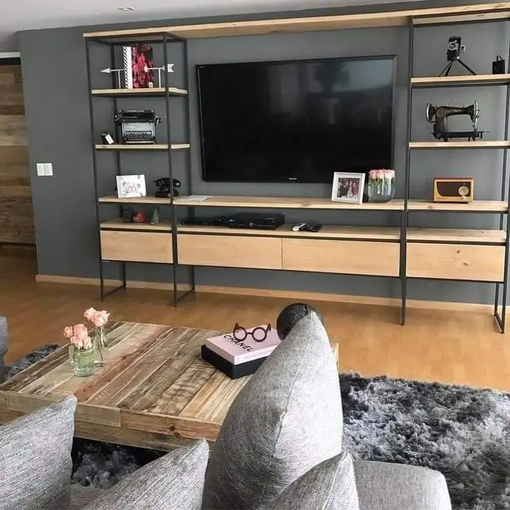 Modern TV unit steel & MDF MS-11844