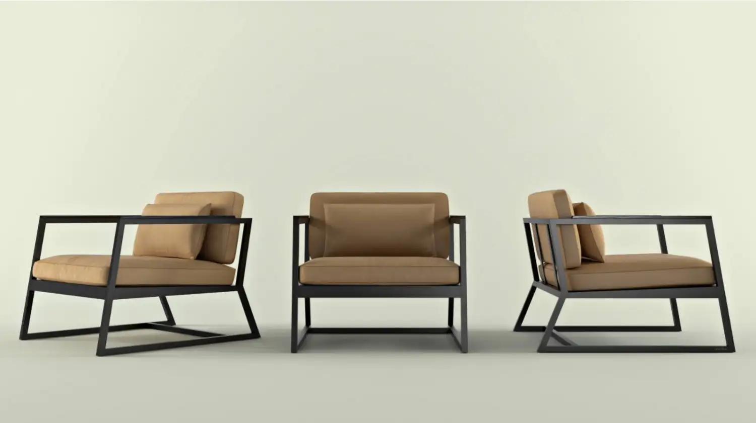 كرسي فوتيه خارجي مصنوع من معدن دهان الكتروستاتيك MS-11897