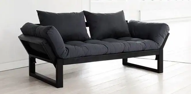 كنبة ثلاث مقاعد مودرن خشب زان أحمر و قماش كتان أو قطيفة MS-11912