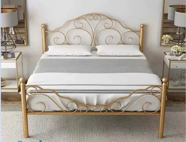 Classic Bed made of Iron with Electrostatic Finish MS-10522