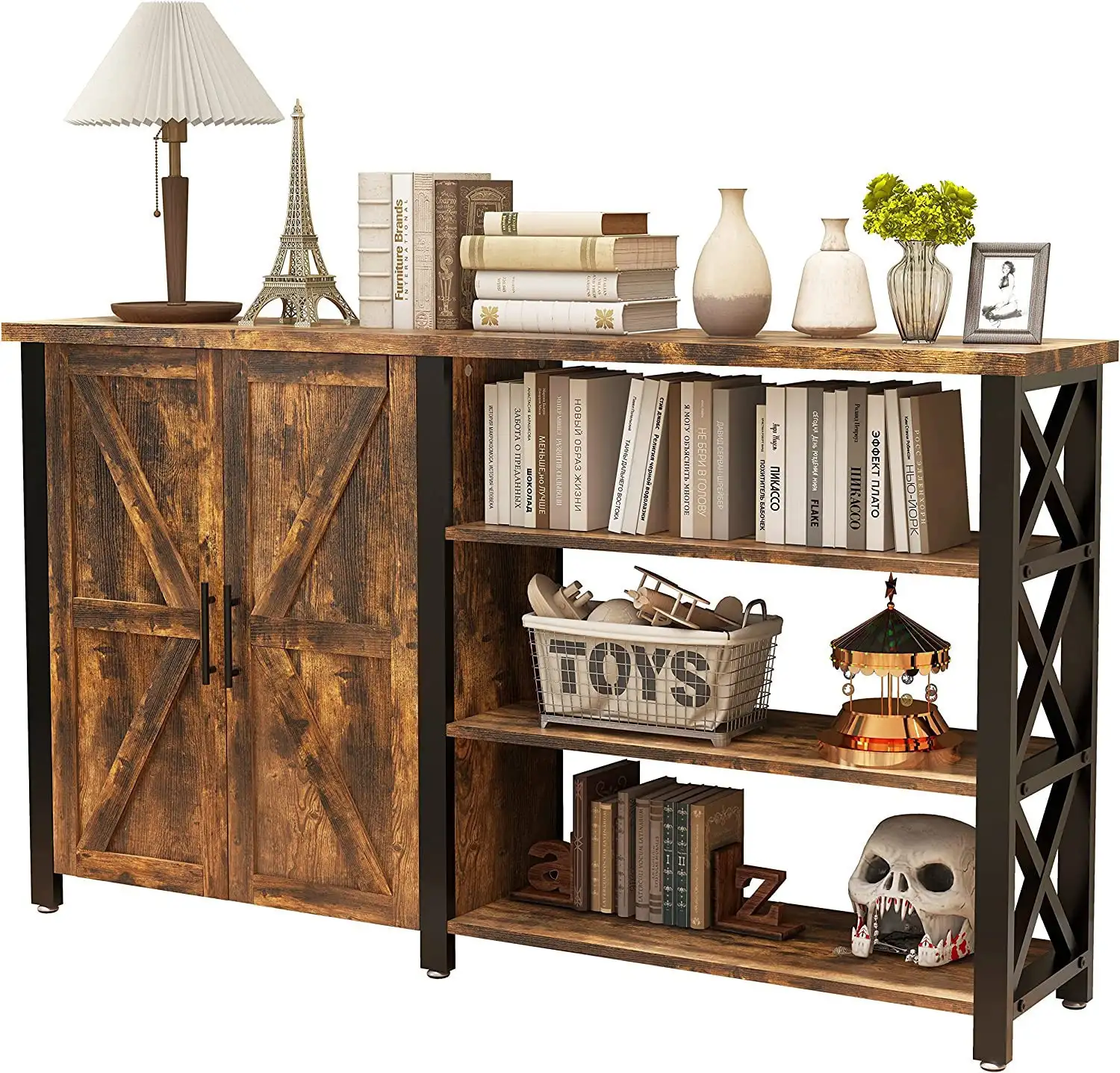 كونسول مودرن خشب طبيعي وحديد دهان MS-11437