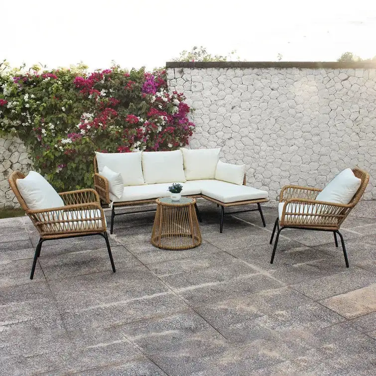 ركنه خارجي رتان 2كرسي وترابيزه MS-10185