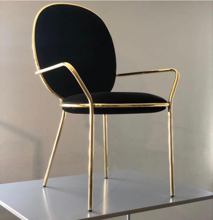 كرسي سفرة حديد دهان الكتروستاتيك و تنجيد قماش او جلد MS-13338