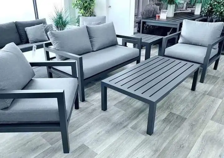 Outdoor living room set, 1 sofa, 2 armchairs, 1 table, high-quality materials MS-8804