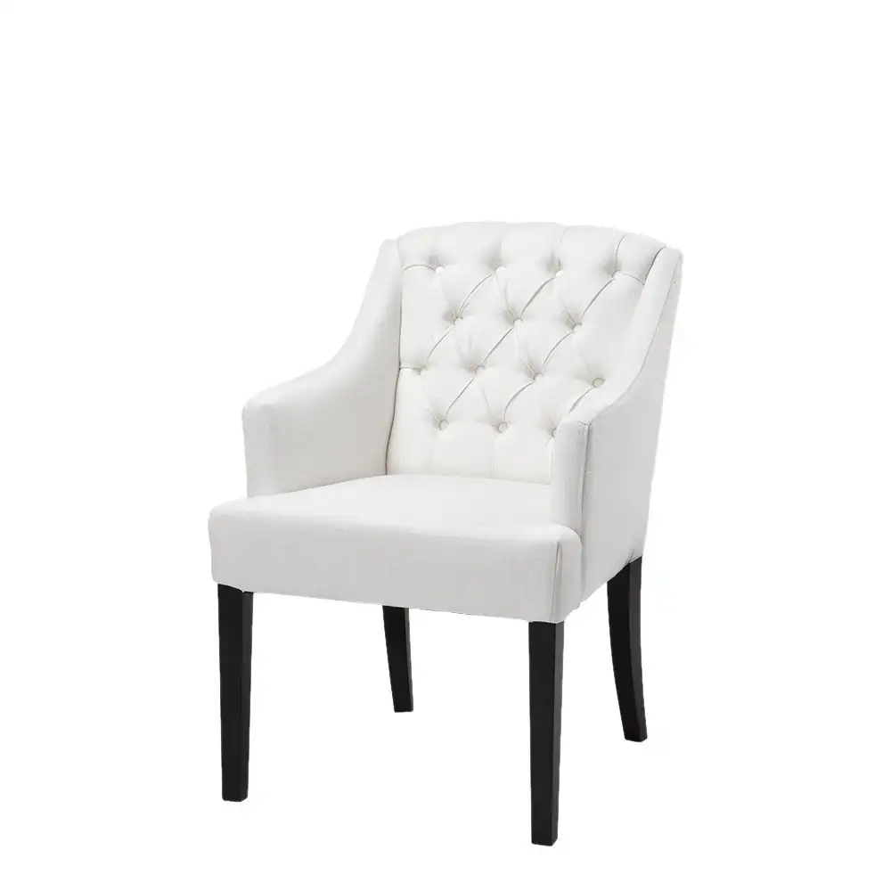 Modern armchair, red beech wood, fabric MS-11058