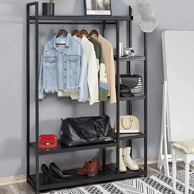 ستاند منظم الملابس والشنط متعدد الاستخدامات عملي جدا مصنوع من حديد دهان الكتروستاتيك عالي الجودة MS-8018