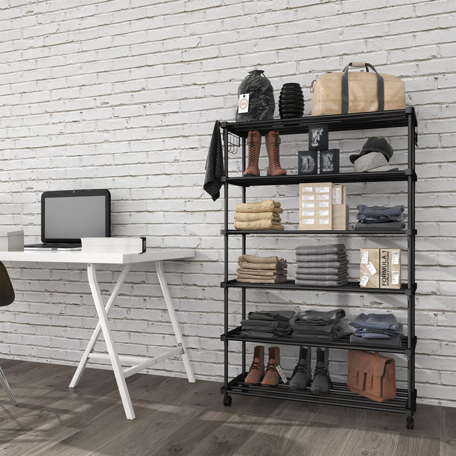 جزامة مودرن متحركة بعجل  حديد دهان الكتروستاتيك MS-13374