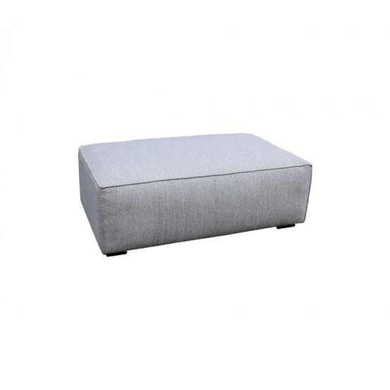 Modern Pouf Made of Plywood Wood and Imported Linen Fabric MS-12875