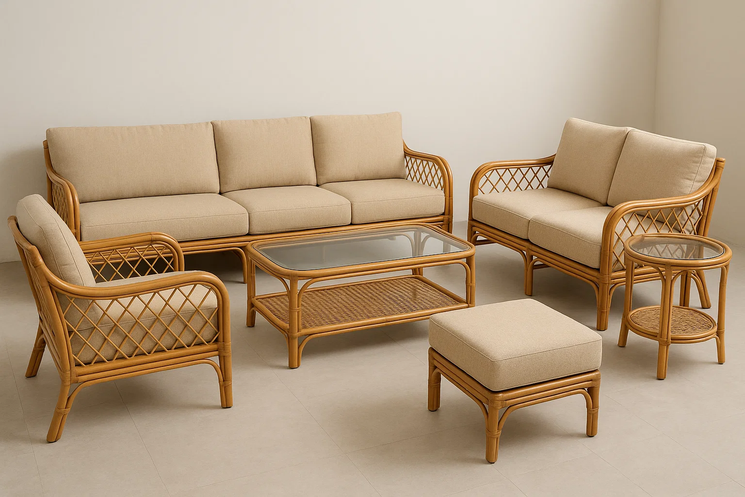 طقم انترية خيرزان مكون من 6 قطع MS-13415