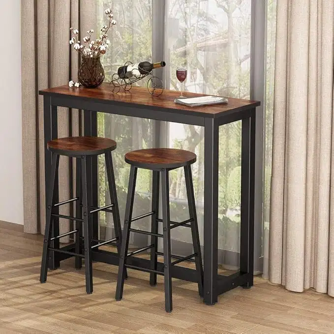 ترابيزة سفرة حديد دهان الكتروستاتيك و خشب كونتر MS-11752