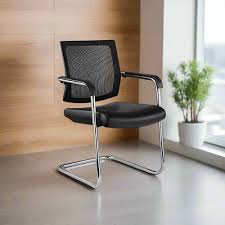 كرسي مكتب انتظار ظهر شبك طبي و مقعد جلد MS-8490