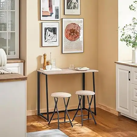 ترابيزة سفرة حديد دهان الكتروستاتيك و خشب كونتر MS-11753