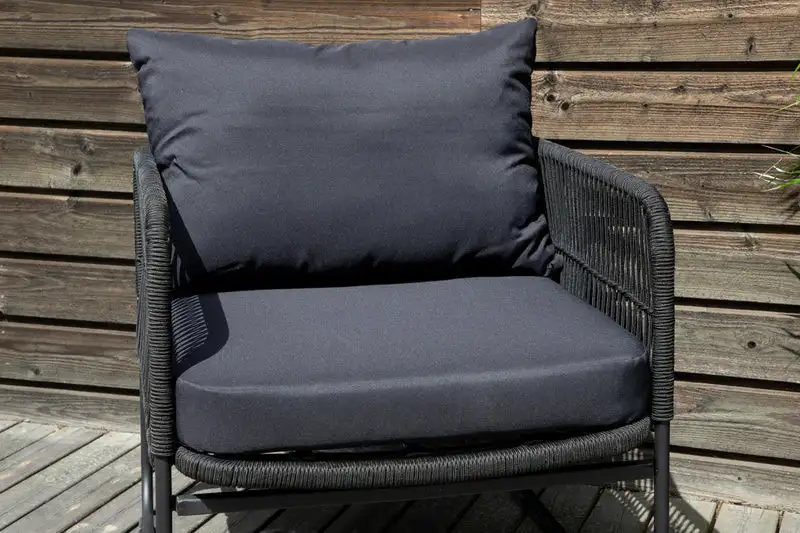 كرسي فوتيه خارجي حديد دهان الكتروستاتيك مجدول باحبال MS-10404