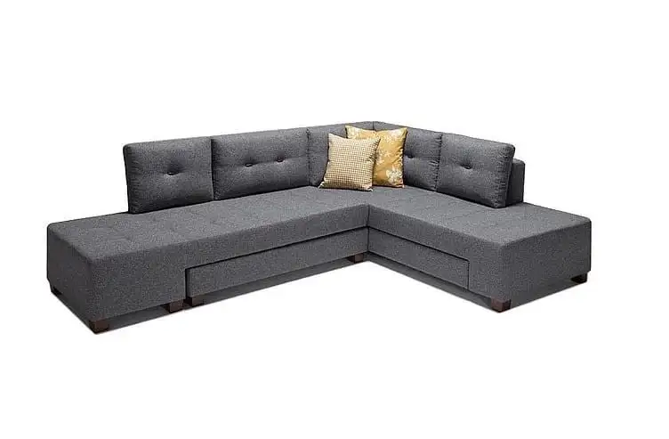 ركنة مودرن خشب زان أحمر وقماش كتان أو قطيفة عالي الجودة MS-11020