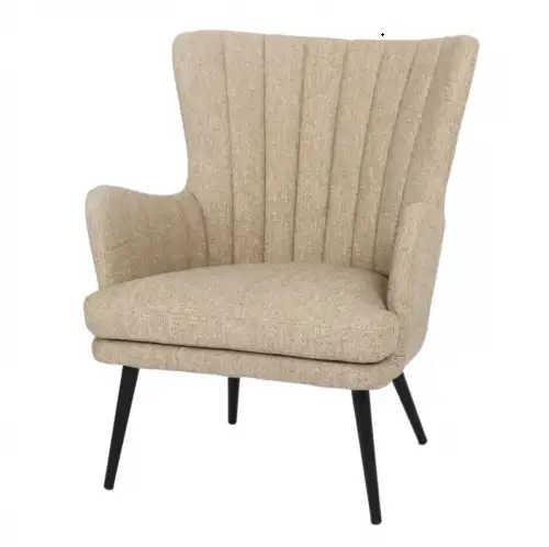 Modern armchair, natural plywood wood, imported velvet fabric MS-9169