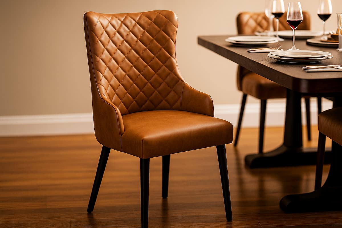 كرسي سفرة خشب كونتر طبقات جلد مستورد MS-7459