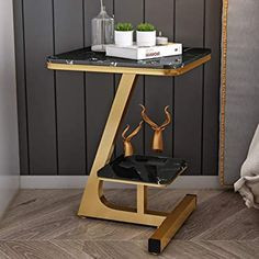 Decor coffee table electrostatic painted steel and smoked glass MS-8792