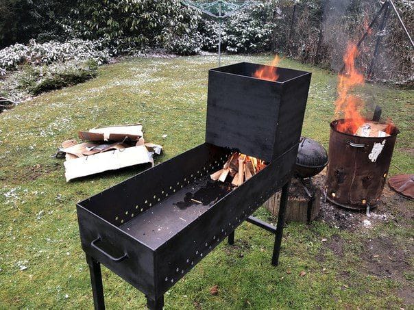 شواية حديقة مصنوعة من ستيل دهان الكتروستاتك عالي الجودة MS-13251