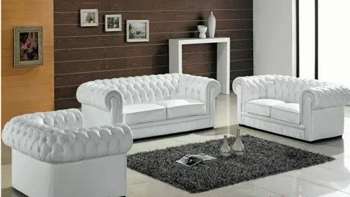 انتريه مكتب كابتونية كنبة 3 فرد و2 كرسي فوتيه خشب زان أحمر MS-8867