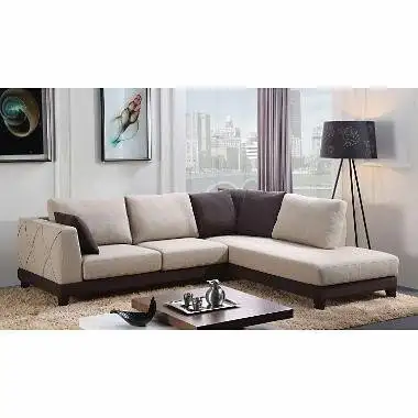 Modern Corner Sofa 250×200 cm, Red Beech Wood and Linen or Velvet Fabric, High Quality MS-10985