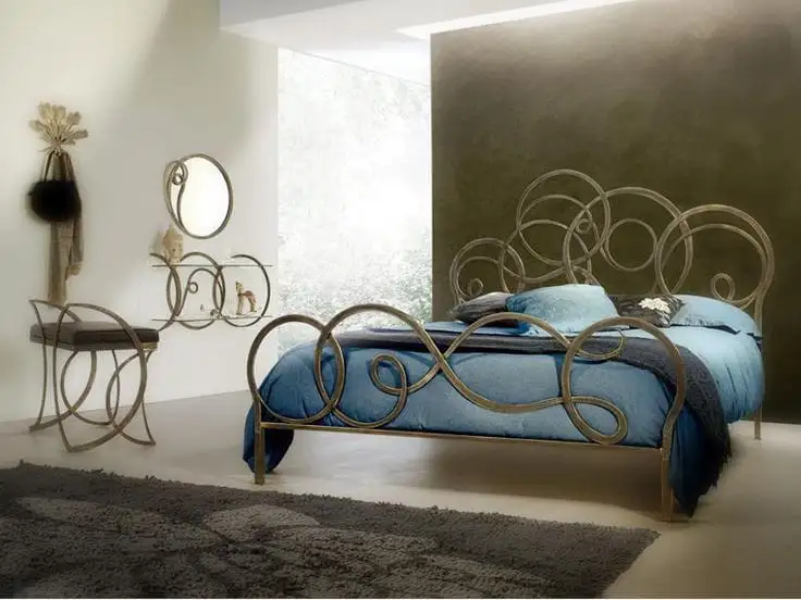 سرير مودرن مصنوع من ستيل دهان الكتروستاتيك MS-13154