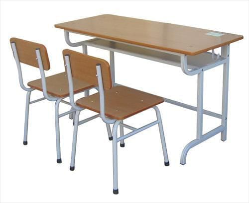 ديسك مدرسي مصنوع من حديد دهان الكتروستاتيك وخشب كونتر MS-04576