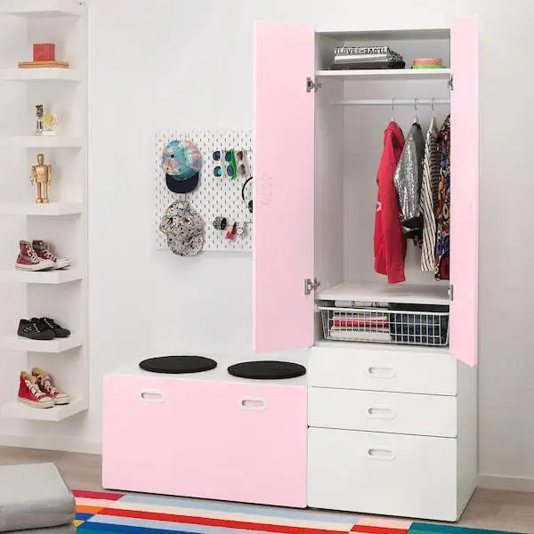 Modern wardrobe with shoe rack made of high-quality MDF MS-9583