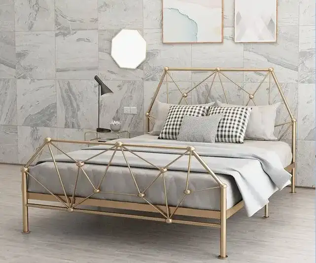 سرير كلاسيك عصري فورجيه مصنوع من حديد دهان الكتروستاتك عالي الجودة MS-8778