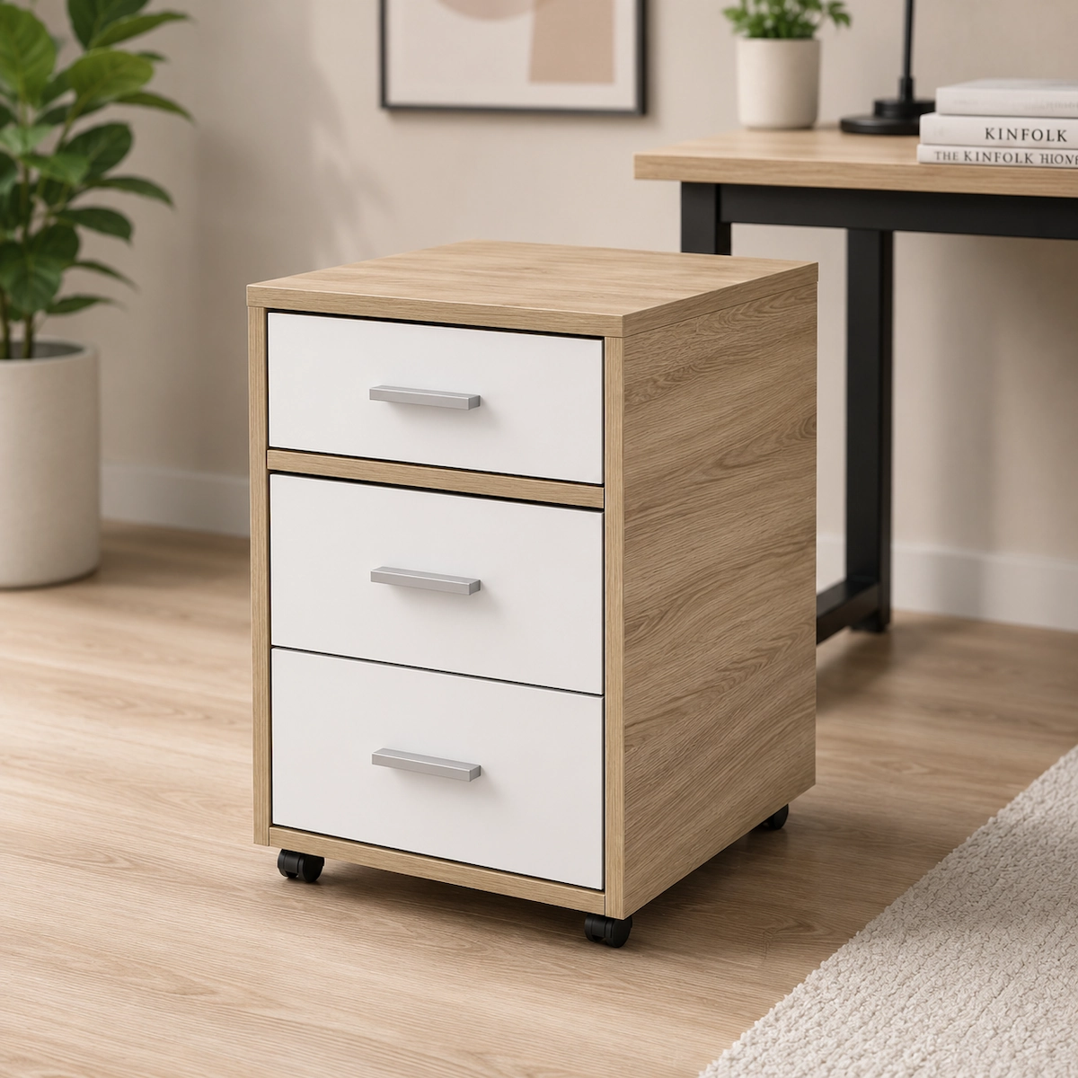 وحدة أدراج 3 درج خشب MDF عالي الجودة MS-7489
