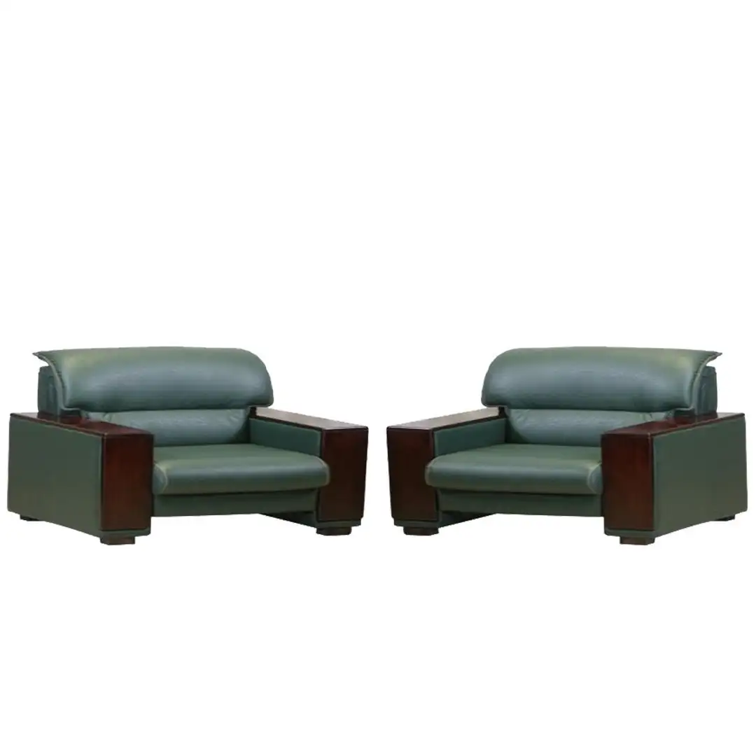 فوتية استقبال مكتبي لون زيتي خشب زان احمر MS-9686