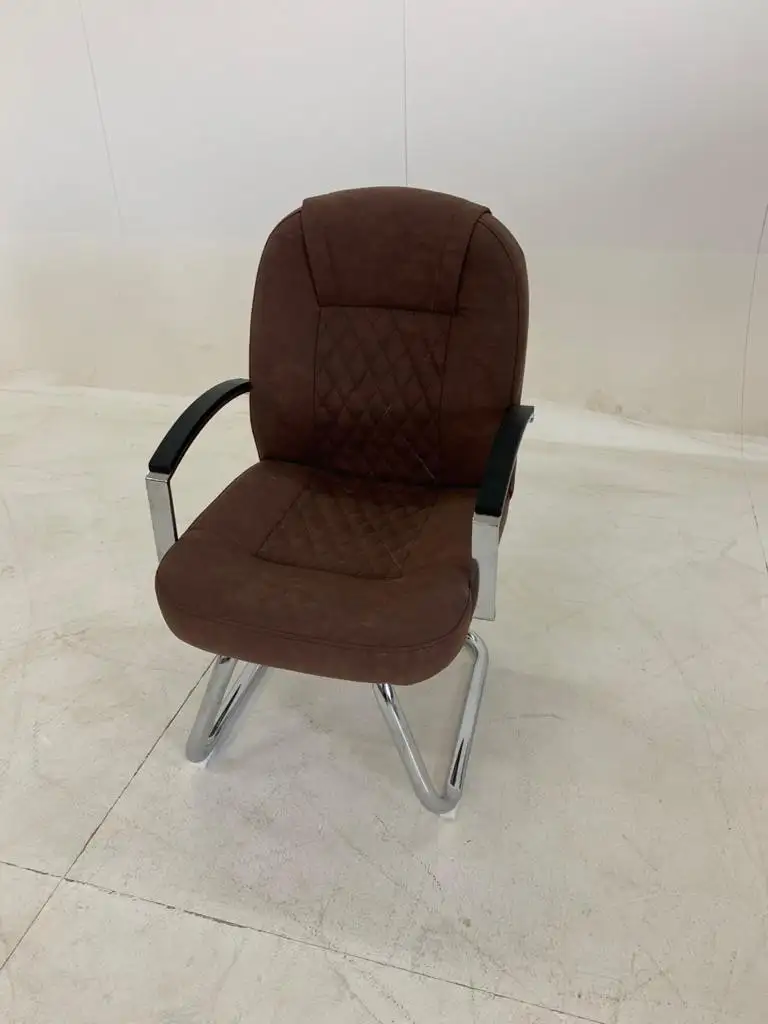كرسي مكتب انتظار جلد يرتكز على سي نيكل كروم MS-8745
