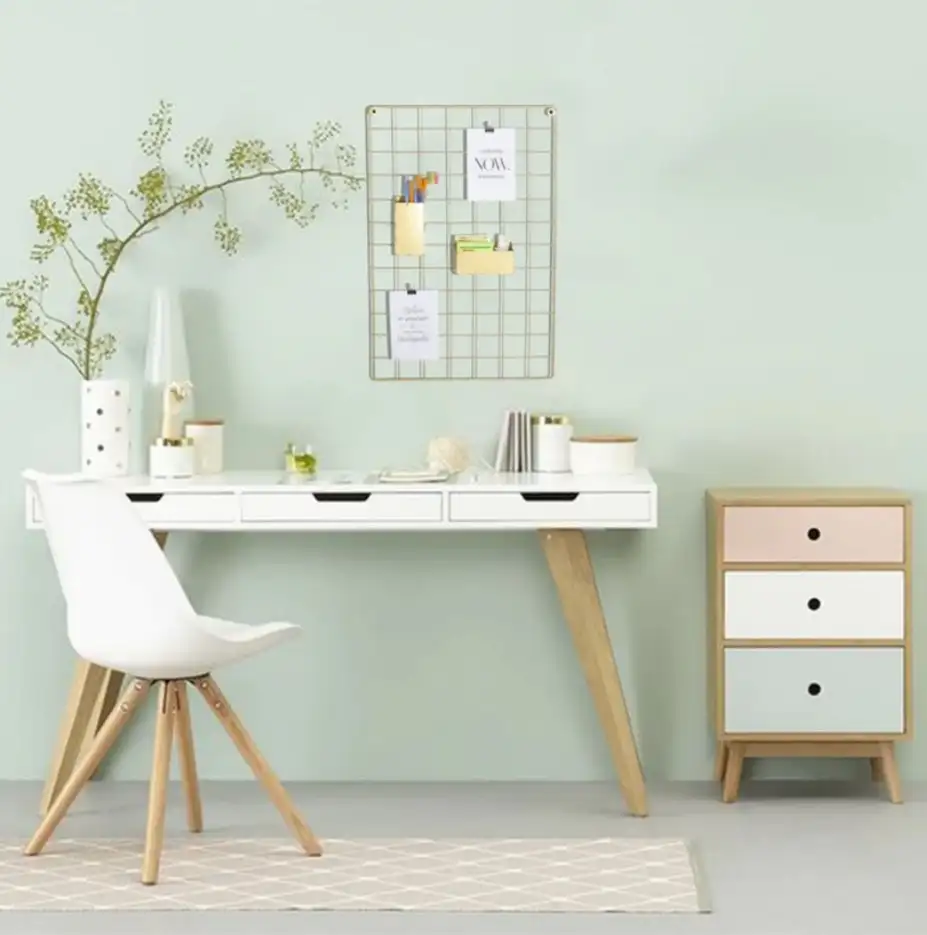 مكتب مذاكرة خشب MDF و الحوامل حديد كاربون دهان الكتروستاتيك MS-12198