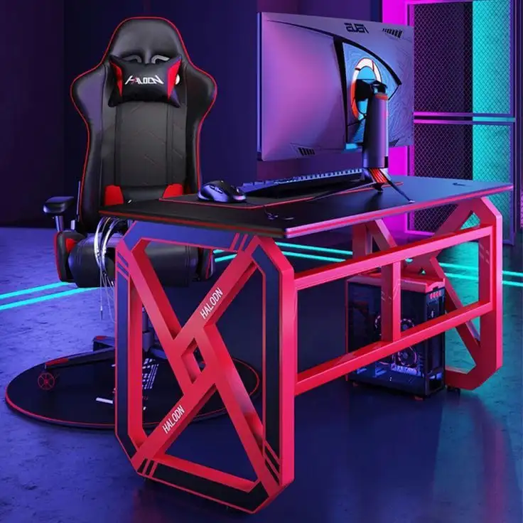 مكتب جيمنج مصنوع من حديد دهان الكتروستاتيك وخشب ام دي اف عالي الجودة MS-13045