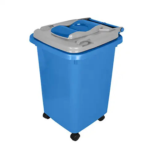 زباله بالعجل 60 لتر ألوان بلاستيك عالي الجوده MS-11252