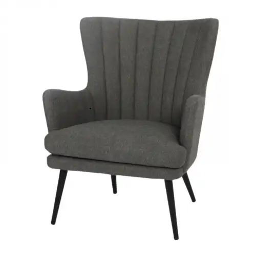 Armchair, natural plywood wood, imported velvet fabric MS-9168