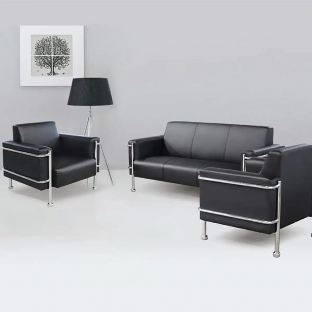 انترية مكتب كنبة 3 فرد و2 فوتية خشب زان احمر MS-8504