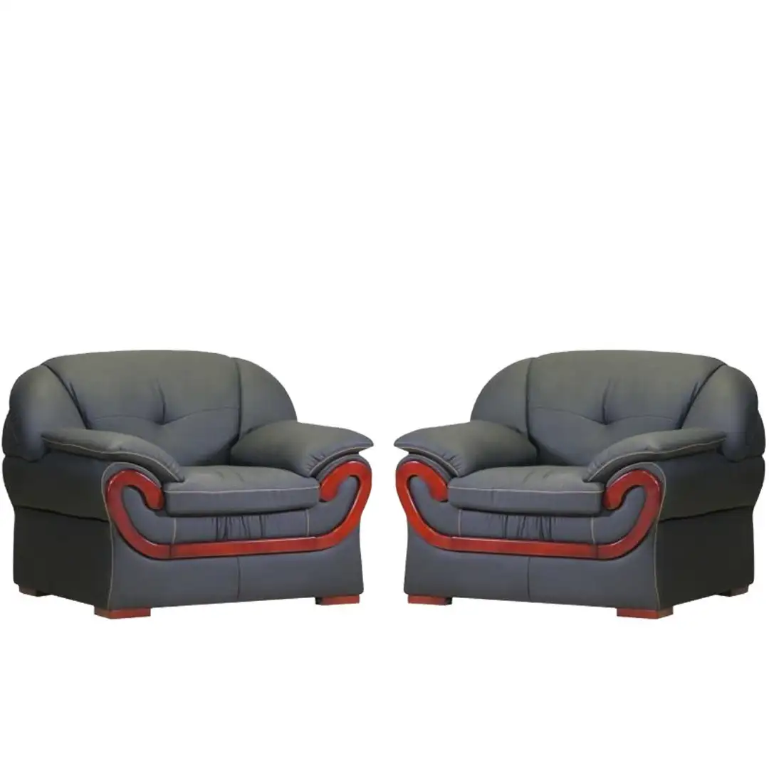 Office Reception Armchair Red Beech Wood MS-9679