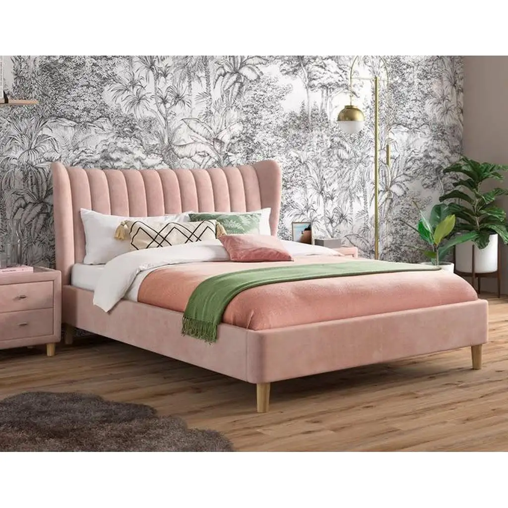 Modern Bed made of Natural Wood MS-9361