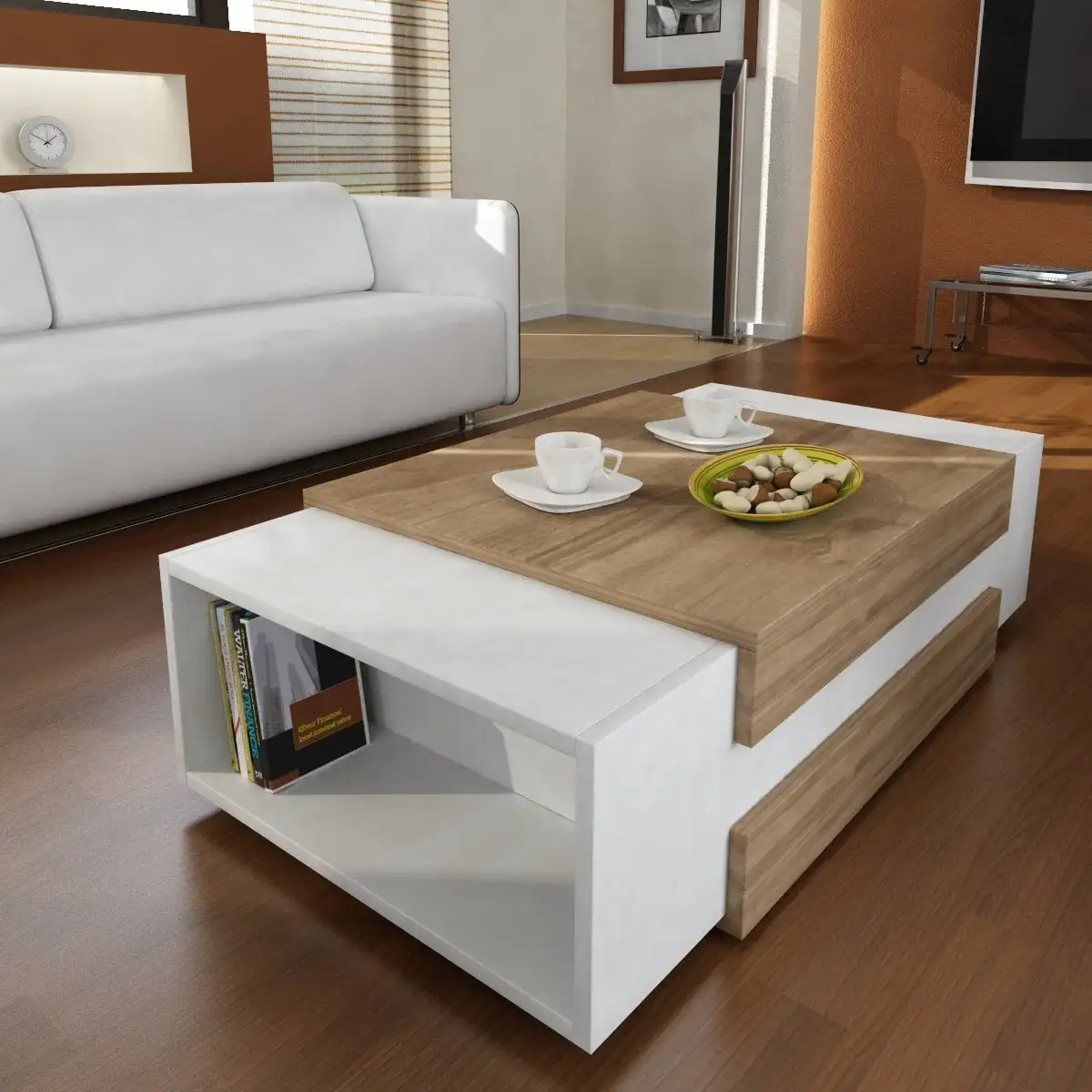 Modern side hospitality table MDF wood with water-resistant melamine layer MS-11537