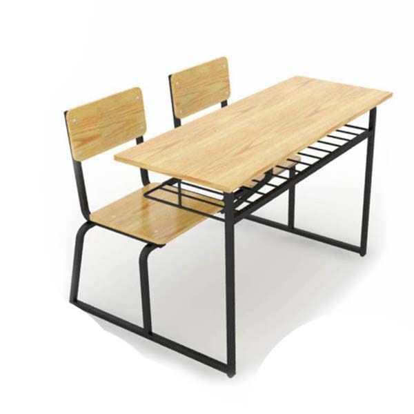 ديسك مدرسي مصنوع من حديد دهان الكتروستاتيك وخشب كونتر MS-04577