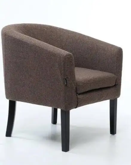 Modern armchair, red beech wood, linen or velvet fabric MS-11059