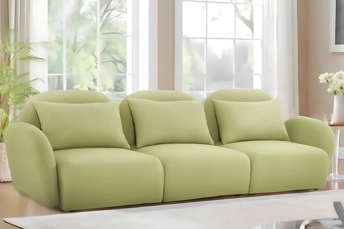 كنبة خشب طبيعي و قماش مستورد (200×80×70 سم) MS-13408