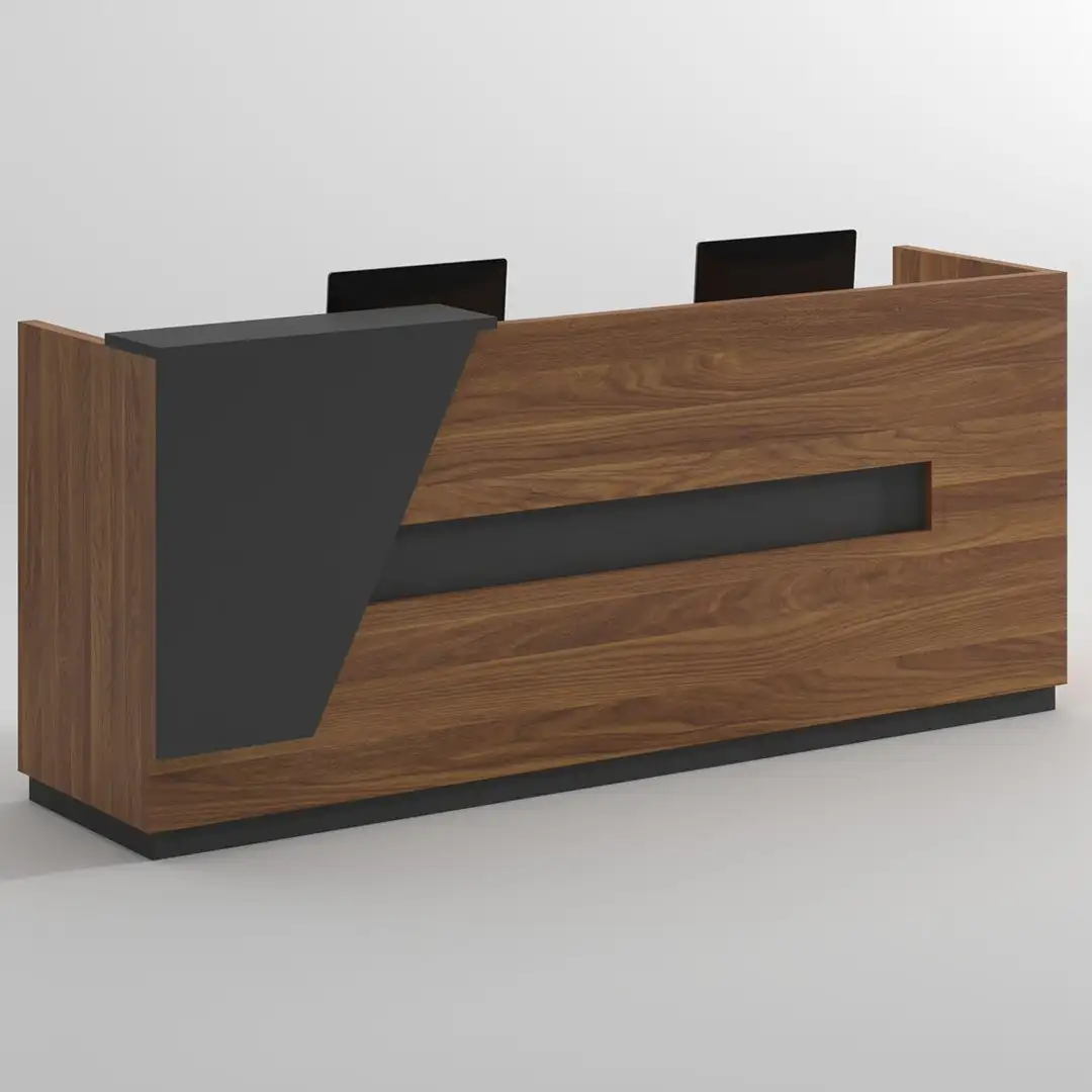 كاونتر استقبال مكتبي مودرن مصنوع من خشب ام دي اف مكسو بطبقة قشرة ميلامين MS-13019