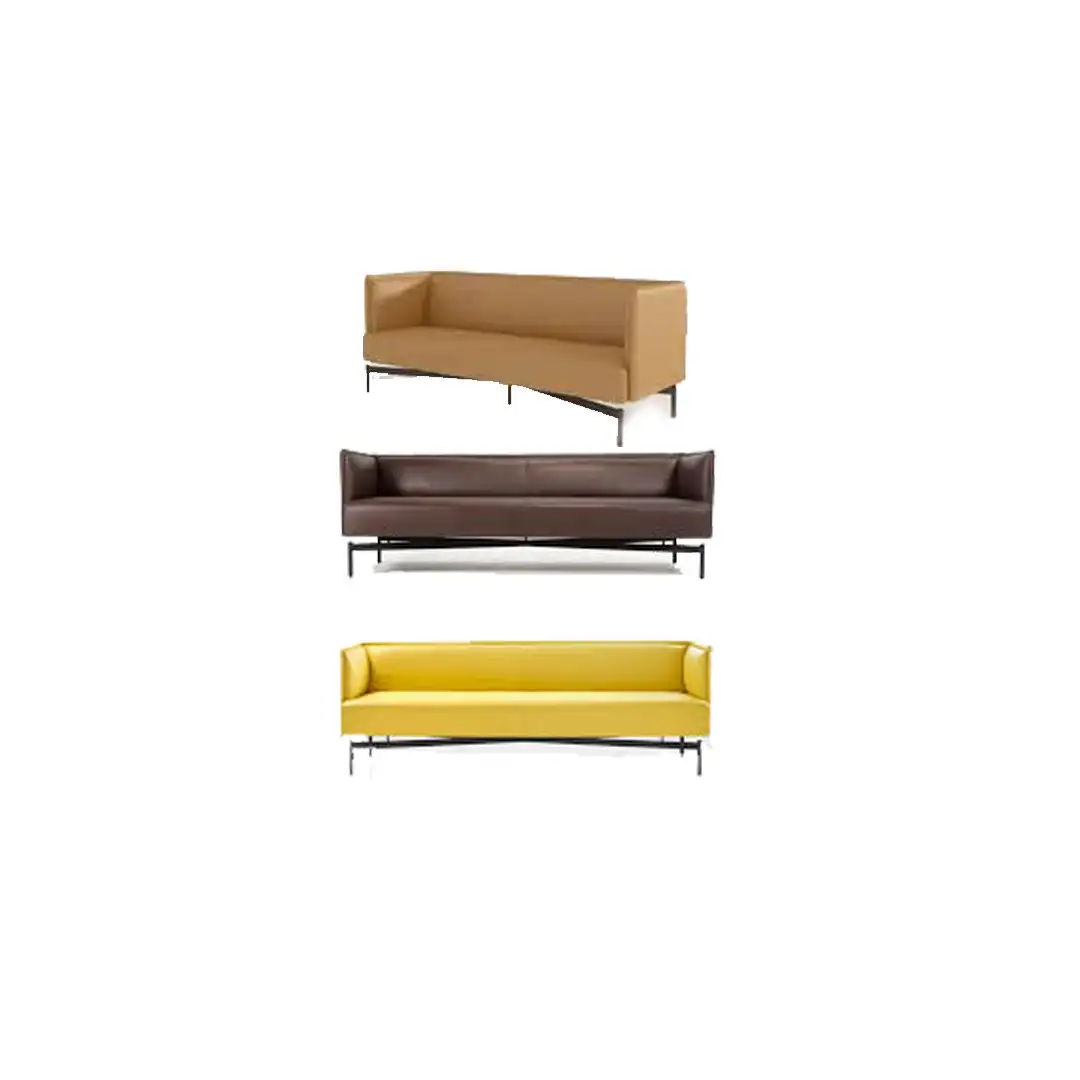 انتريه استقبال مكتبي كنبة 3 فرد وكرسي فوتيه خشب زان أحمر MS-9819