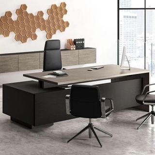 مكتب مدير مودرن (180 × 75 × 70 سم) مزود بسايد جانبي MS-12264