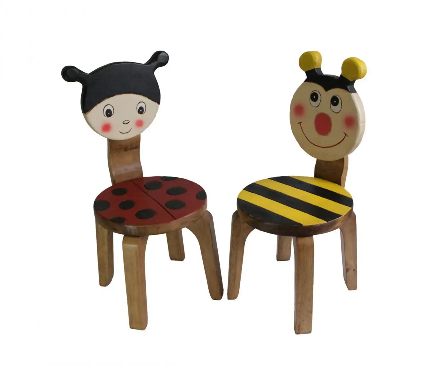 2 كرسي أطفال خشب طبيعي MS-02523