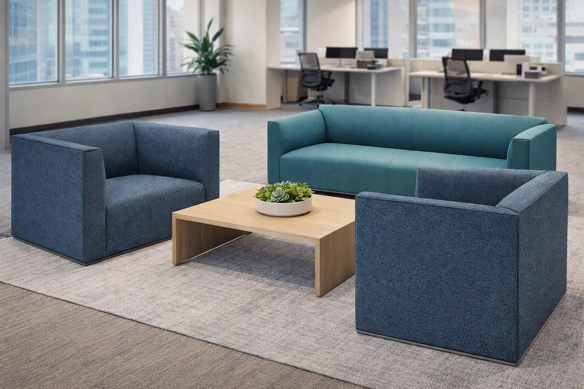Office Reception Sofa 3-Seater and 2 Armchairs MS-9761