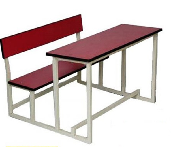 ديسك مدرسي مصنوع من حديد دهان الكتروستاتيك وخشب كونتر MS-04573