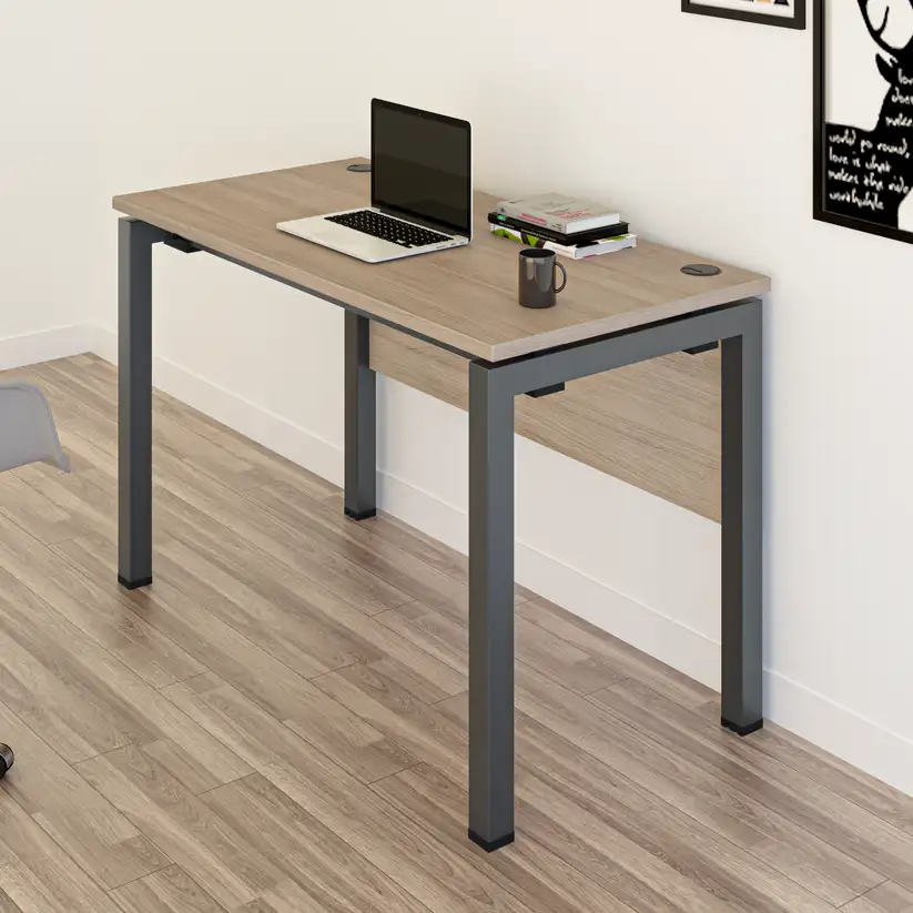 مكتب مذاكرة خشب MDF وطبقة بي في سي وحديد دهان الكتروستاتيك MS-12247